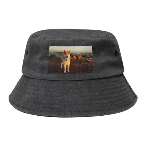 Shiba Inu Haustiere Hunde Sonnenuntergang Bokeh Shiba Inu, Bucket Hat Erwachsene Fischerhut Läufermütze Fischerhüte Sonnenhut von KEDDJI