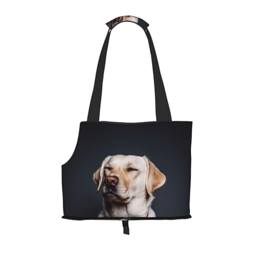 Süßer Labrador-Hund, Weiche Reise-Tragetasche für Haustiere, Handtasche, tragbare Schultertasche für kleine Haustiere von KEDDJI