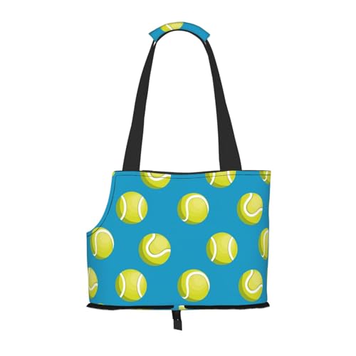 Tennisball Blau, Weiche Reise-Tragetasche für Haustiere, Handtasche, tragbare Schultertasche für kleine Haustiere von KEDDJI