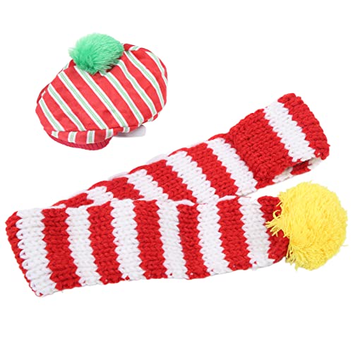 Hunde Strickmützen Set, Hundemütze und Schal Set, Hund, Weihnachten, Bezauberndes Strickmützen Set für Haustiere, Katzen, Hunde, Kleine, Mittelgroße und Große Hunde (L) von KENANLAN