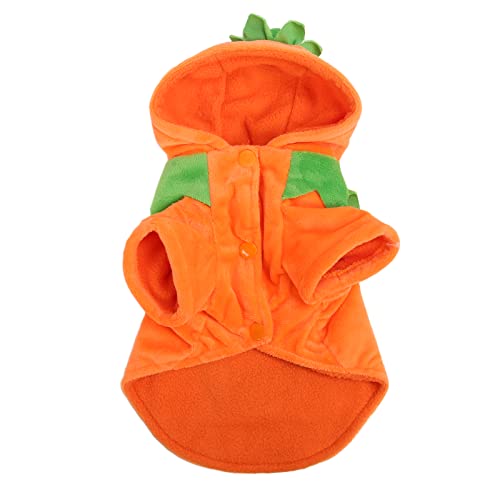 KENANLAN Halloween Kürbis Hundekleidung Haustier Hund Katze Halloween Kürbis Kapuzenpullover Niedliches Welpen Kätzchen Kostüm Mittelgroße Große Hunde Winter (Orange) von KENANLAN