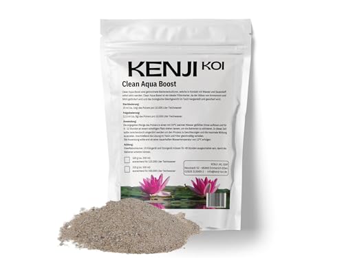 KENJI KOI Clean Aqua Boost 160g für 100.000 L Teichwasser | Starterbakterien für Teich oder Aquarium | aktiviert den Teichfilter und baut Schadstoffe ab | Bakterienbooster von KENJI KOI