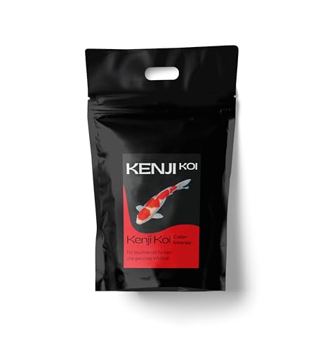 KENJI KOI Color Intense 5kg 5-6mm - Koifutter Farbfutter für leuchtende Farben | Unterstützt die Gesundheit | Premiumkoifutter | Teichfischfutter | Alleinfutter für Koi von KENJI KOI