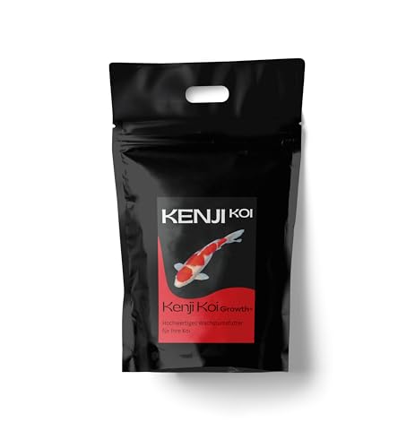 KENJI KOI Growth+ Koifutter 5kg 3mm Wachstumsfutter für den Koi | Schwimmendes Koifutter mit Proteinen | Optimal für jeden Tag: Fördert das Wachstum der Koi von KENJI KOI