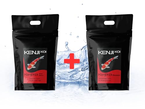 KENJI KOI Kalte Tage Paket 10kg 3mm Koifutter für Herbst, Winter und Frühjahr | 5kg sinkendes Futter KENJI KOI Winter Balance | 5kg schwimmendes Futter KENJI KOI Season von KENJI KOI