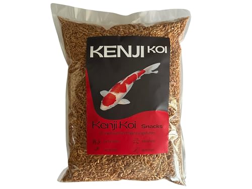 KENJI KOI Snack Bachflohkrebse 5 L | Hochwertiges Naturfutter für japanische Koi, Goldfische, Wildvögel, Reptilien | Leckerli zur Fütterung aus der Hand | Vogelfutter | Fischfutter | Aquaristikfutter von KENJI KOI