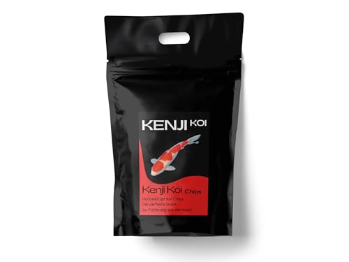 KENJI KOI Snack - Chips 1kg | Gesunder Snack für Koi | Leckerli zur Fütterung aus der Hand | Fischfutter | Besonders Schmackhaft durch Fischmehl | Geringe Wasserbelastung von KENJI KOI