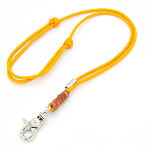 KENSONS for dogs PFEIFENBAND | Gold-Gelb | verstellbar | Umhängeband mit kleinem Karabiner für Hundepfeife oder Schlüssel | Schlüsselband | Keychain | handgefertigt von KENSONS for dogs