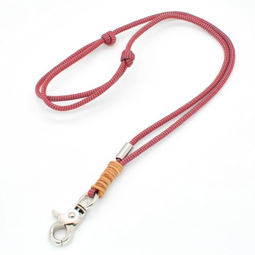 KENSONS for dogs PFEIFENBAND | Rot-Grün-Lila | verstellbar | Umhängeband mit kleinem Karabiner für Hundepfeife oder Schlüssel | Schlüsselband | Keychain | handgefertigt von KENSONS for dogs