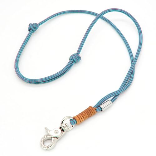 KENSONS for dogs PFEIFENBAND | Türkis-Rot | verstellbar | Umhängeband mit kleinem Karabiner für Hundepfeife oder Schlüssel | Schlüsselband | Keychain | handgefertigt von KENSONS for dogs