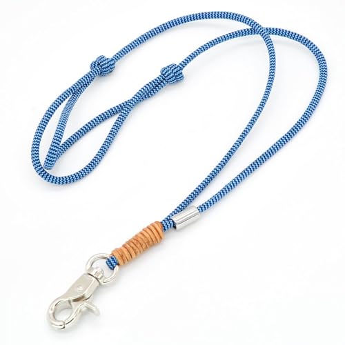 KENSONS for dogs PFEIFENBAND | Wasserblau | verstellbar | Umhängeband mit kleinem Karabiner für Hundepfeife oder Schlüssel | Schlüsselband | Keychain | handgefertigt von KENSONS for dogs