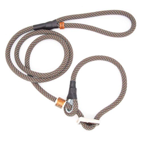 Retrieverleine 10 mm | Spirit | Moxon-Leine mit hochwertigem Horn-Zugstopp | robuste, wetterfeste Hundeleine aus Tau mit integrierter Halsung - 100 cm von KENSONS for dogs