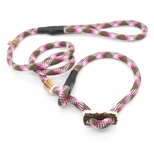 Retrieverleine 10 mm | Sweet Snake | Moxon-Leine mit hochwertigem Horn-Zugstopp | robuste, wetterfeste Hundeleine aus Tau mit integrierter Halsung - 110 cm von KENSONS for dogs