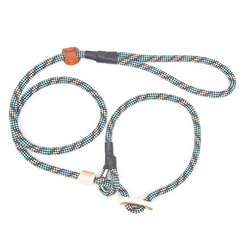 Retrieverleine 8 mm | Bavaria | Moxon-Leine mit hochwertigem Horn-Zugstopp | robuste, wetterfeste Hundeleine aus Tau mit integrierter Halsung - 120 cm von KENSONS for dogs