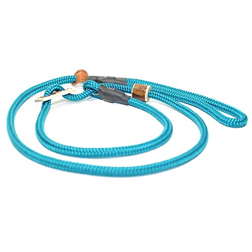 Retrieverleine Sporty | robuste Hundeleine aus Tau mit integrierter Halsung | Ø8mm | Horn-Zugstopp von KENSONS for dogs