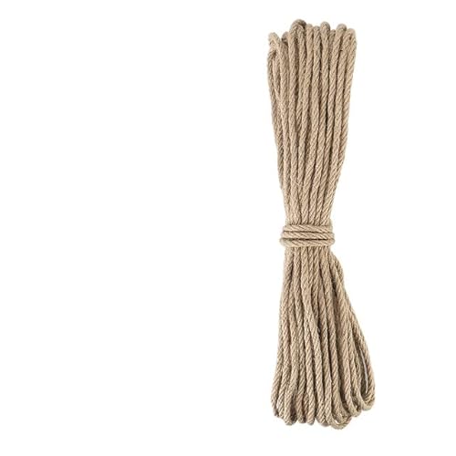 20M/50M/100M Rolle Hanfseil Katze Klettergerüst Schreibtischbeine Bindeseil DIY Kratzbaum Spielzeug Katze Schärfen Klaue Natürliches Sisal Rop-5mm.20m von KEOJI