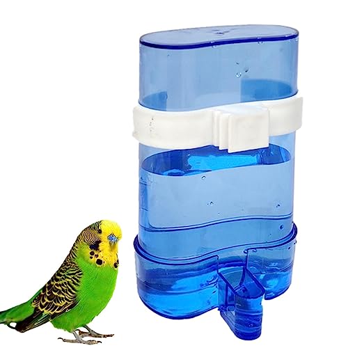 Automatischer Vogelwasserspender, transparenter Futterspender für Vögel, Vogelfutterspender für Käfige, sicheres, harmloses Haustierzubehör mit Clip für Papageien, Finken, Nymphensittiche, Sittiche, W von KERALI