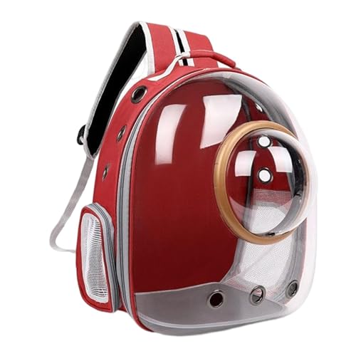 Clear Cat Backpack Carrier, Pet Carrier Backpack for Large Cat, Air Circulation Design Cat Carrier Rucksack, Waterproof Cat Bag, Scratch Resistant Pet Backpack Carrier for Cat Puppy Small Dogs von KERALI