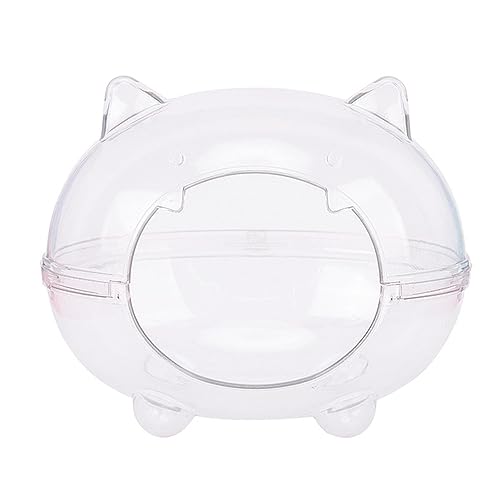 KERALI Hamster-Badezimmer, Spritzschutz, Cartoon, niedlich, auslaufsicher, transparent, für Hamster-WC, Haustierzubehör für Mäuse, Chinchillas, Eichhörnchen von KERALI