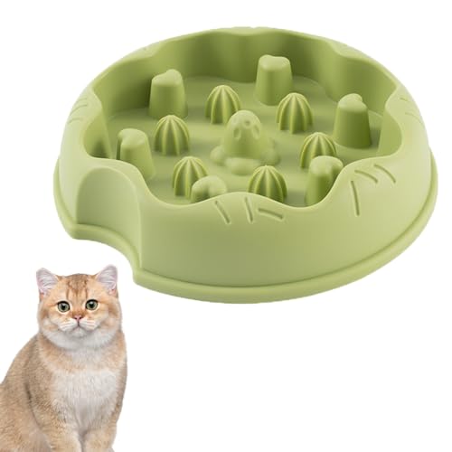 Slow Feeder-Katzennäpfe, Fun Feeder Slow Bowl, Hunde Slow Feeder-Näpfe gegen Fettleibigkeit und Ersticken, Anti-Rutsch-Futternapf für Katzen und Puzzle-Futterspender für kleine, mittlere und große Hau von KERALI