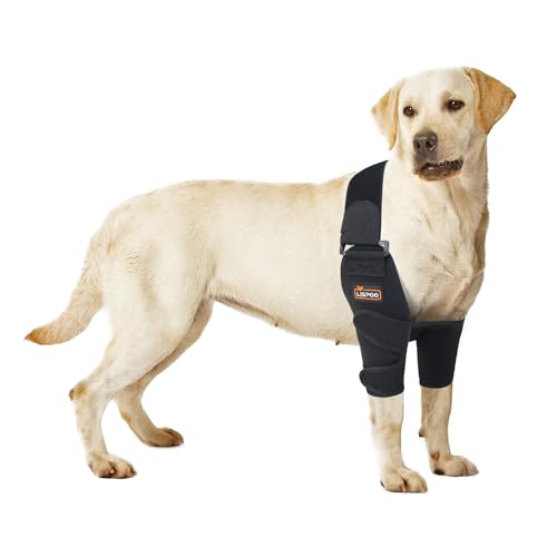 LISPOO Ellenbogenbandage für Hunde, bietet Ellenbogenunterstützung und Schutz, Hunde-Ellenbogen-Dysplasie-Bandage für Ellenbogen-Hygrom, Arthritis, Dysplasie, Ellenbogenschwielen, Schulterluxation, von KERBIY