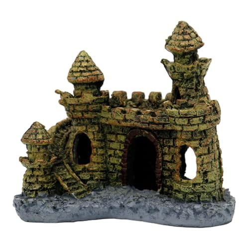 KESOTO Aquarium Schloss Dekor Aquarium Dekorationen Hideouts Stein Höhle Aquarium Schloss Ornament für, A von KESOTO