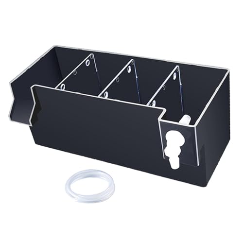 KESOTO Aquariumfilter, Fischtankfilter, zum Aufhängen am Aquariumfilter, Kleiner Fischtankfilter und Schildkrötenfilter, Schwarz 24x10.5x10cm von KESOTO