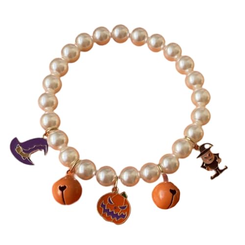 KESOTO Halloween-Halsband für Haustiere, Katzenhalsband, Halloween-Dekoration, verstellbares Hundehalsband, Kätzchen, Halloween-Halsband für Welpen, Urlaub, Style A, L von KESOTO