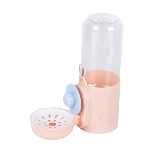 KESOTO Haustier-Wasserspender, Wasserzufuhr, Abnehmbarer, hängender Käfig, automatisch, für Meerschweinchen, Rosa von KESOTO