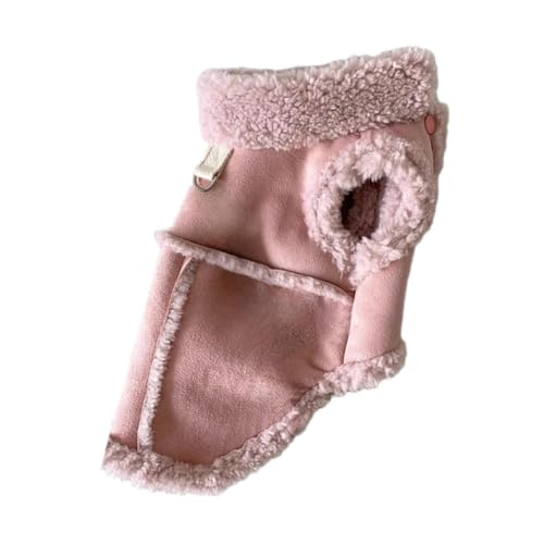 KESOTO Hunde Winterjacke, Schneeschutz für Haustiere mit D Ringen, Outdoor Bekleidung für Hunde Im Freien, Rosa, L von KESOTO