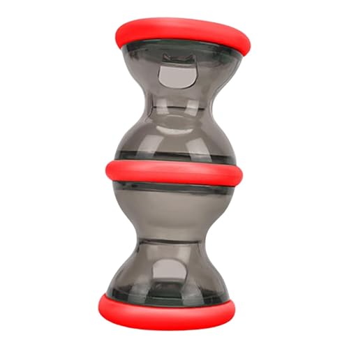 KESOTO Hundepuzzle Spielzeug Tumbler und Lebensmittel Spielzeug Haustier Bowl Puzzle Langsamer Feeder für Gehirnstimulate, Rot von KESOTO