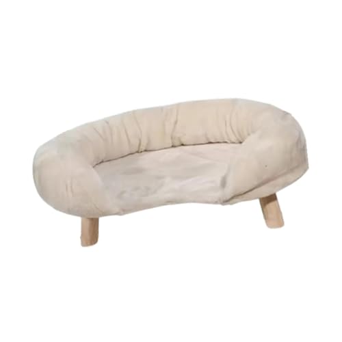 KESOTO Hundesofa für Katzen Und Kleine Hunde, Tragbares Haustierbett, Beige von KESOTO