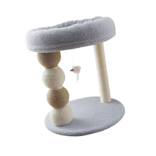 KESOTO Katzenbaum mit Sisal, Kleiner Kratzbaum für Katzen, Spielzeug mit Hängeball, Möbelstück für Kätzchen, Blau von KESOTO