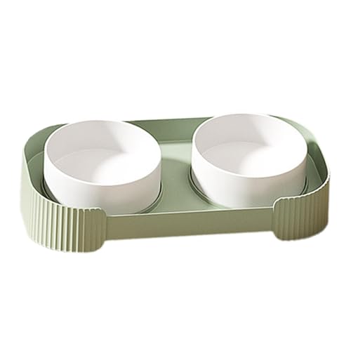 KESOTO Katzenfutter Und Wassernapf Set mit Erhöhtem Design für Katzen, GrÜn von KESOTO