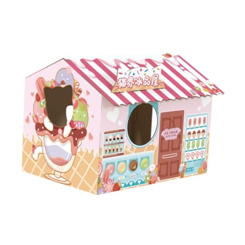 KESOTO Katzenkratzer House Cardboard Cat House Lounge Wellpapier zum Schlafen ruhen von KESOTO