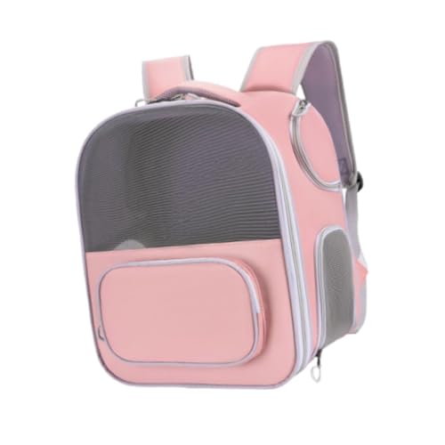 KESOTO Katzenrucksack für Outdoor Aktivitäten, Atmungsaktiver Trage Rucksack für Haustiere, Rosa von KESOTO