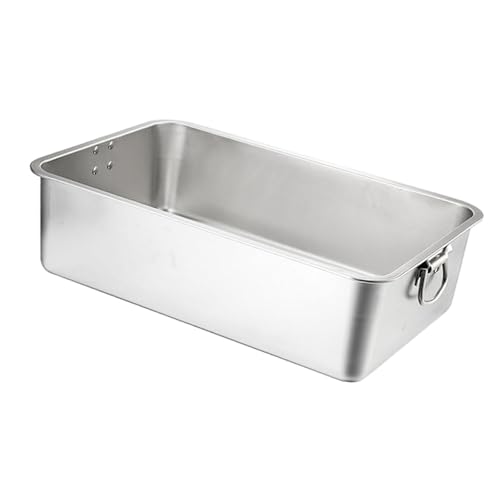 KESOTO Katzentoilette aus Edelstahl mit offener Oberseite, Katzentoilette aus Metall, Katzentoilette für den Innenbereich, 36cmx27cmx7cm von KESOTO