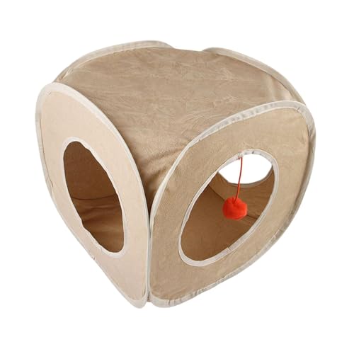 KESOTO Katzenwürfel für Hauskatzen mit Spielball, Katzentunnel für Kitty Rabbits von KESOTO