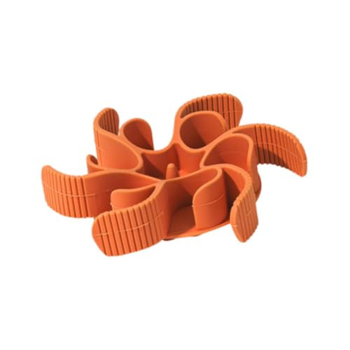 KESOTO Spiral Futtereinlage für Langsame Fütterung, Leckmatte für Hunde Und Katzen, Geeignet für Verschiedene Hunderassen, Orange von KESOTO