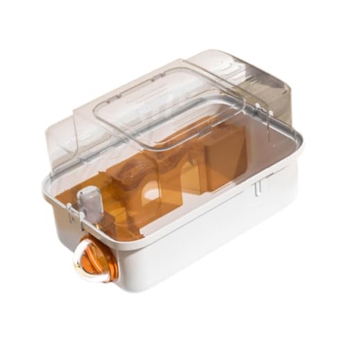 KESOTO Transportkäfig für Hamster Und Meerschweinchen, Geeignet für Reisen mit Kleinen Tieren, Orange, Style B von KESOTO