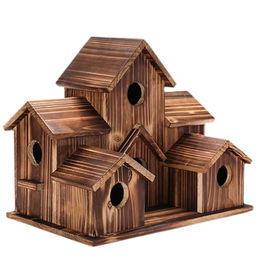 KESOTO Vogelhäuschen Aus Holz Zum Aufhängen, Vogelhütte, Vogelkäfig für Den Garten von KESOTO