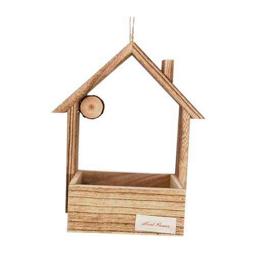 KESOTO Vogelhäuschen aus Holz mit Sitzstange, Vogelhäuschen zum Aufhängen am Fenster, Vogelhäuschen für Aras, Style B von KESOTO