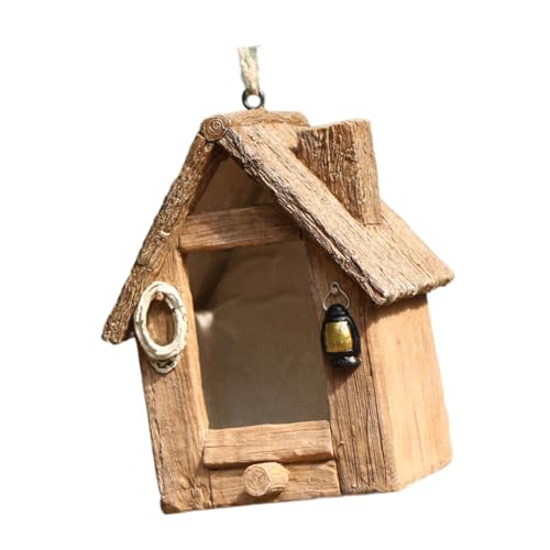 KESOTO Vogelhaus für Den Außenbereich, Nistkasten, Kreative Geschenkideen, Schutz für Vögel, Käfig für Kleine Tiere Im Garten, Hausform von KESOTO