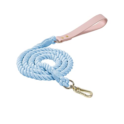 Haustier-Hundeleine, Handgewebtes Farbiges Haustier-Hundeleinen-Set, Leder-Hundehalsband, 120 Cm/150 cm (Color : 05, Size : 120cm*12mm) von KETECI