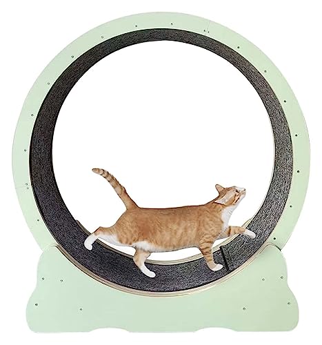 Katzenlaufrad, Katzen Laufrad, Tiny Gap Katzenlaufrad, Leises & Verschleißfestes Katzen-Hamsterrad, Katzenklettergerüst/Katzenkratzbaum(110cm/43.3") von KEuLen