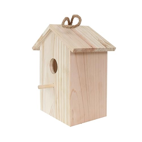 KGADRX Vogelnest aus Holz für den Außenbereich, Vogelhäuschen, Gartenfenster, Dekoration, Vogelnest, Vogelhaus, ruhender Brutplatz für Vögel draußen, zum Aufhängen von Vogelnisten von KGADRX