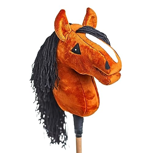 KHT ARIA SHOP Hobby Horsing, Plüsch-Pferd, Sportspielzeug, Hobby Horse, Trendsportart, Dressurübungen, Reiten ohne Pferd, Hobby Pferd aus Handarbeit Größe DIN A3 von KHT ARIA SHOP