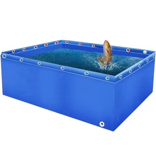 KHYTEBV Aquarium-Pool-Teich, Multifunktions-PVC-Canvas-Pool für Teiche mit Ablassventil, langlebiger Pool über dem Boden, Canvas-Fischteich für die Koi-Zucht von KHYTEBV