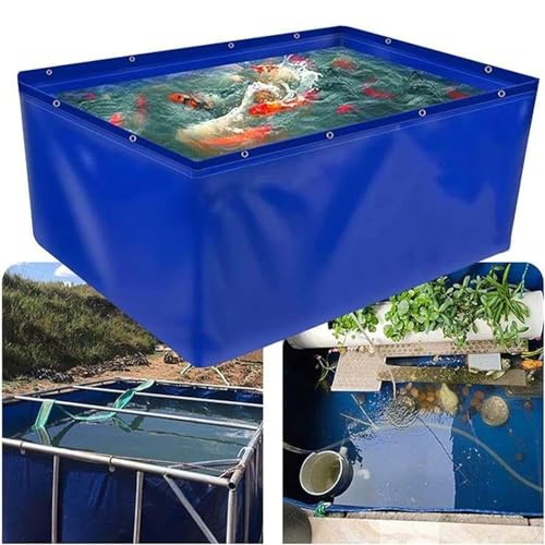 KHYTEBV Aquarium Pool Teich Multifunktions Fischteich PVC Teiche Mit Ablassventil Faltbarer Fischteich Leinwand Kulturteich Aquarium Garten Gezüchtet von KHYTEBV