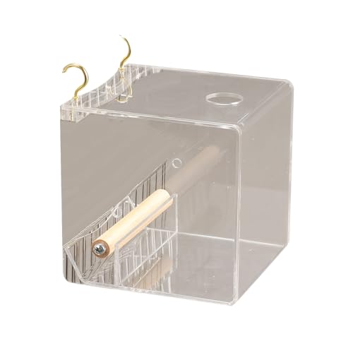 KHZen Papageien Feeder Food Feeding Box Antispill Außenvögel Futterbehälter Vogel Fütterungshaus Mit Barsch Käfigzubehör Automatischer Spender KHZen Papageien Feeder Food Feeding Box Antispill Außenvögel Futterbehälter Vogel Fütterungshaus Mit Barsch Käfigzubehör Automatischer Spender von KHZen